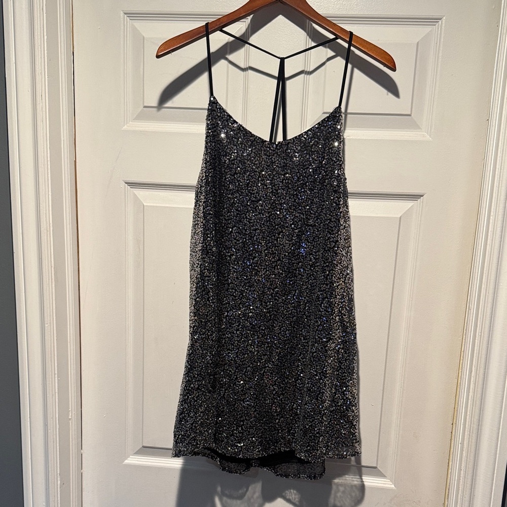 Cecico Glittering Black Sequin Mini Dress